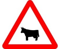 Señal P-23: Paso de animales domésticos o ganado