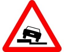 Señal P-30: Escalón lateral